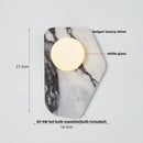 Ljojo Luxury Marble LED Wall Sconce White Glass Modern Wall Light
