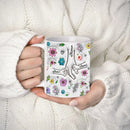 Ljojo 3D Effect Kids Names Mug with Flowers for Mother's Day Gifts