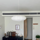 Japanese Wabi Sabi Oval Rice Paper Pendant Lights for Dining Living Room by Ljojo