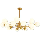 Ljojo Modern Luxurious Glass LED Chandelier - Nordic Style Indoor Lighting for Living Room, Bedroom