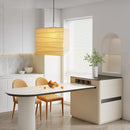 Ljojo Akari Rice Paper Cube Pendant Lamp - Modern Hanging Light for Living Room & Bedroom