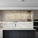 Ljojo Modern Chrome Chandelier: Round Crystal Dining Living Room Lighting