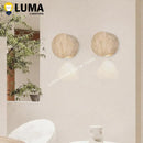 Ljojo Wabi-Sabi Yellow Travertine Stone LED Wall Sconce Lamp For Bedroom Aisle Stair