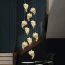 Ljojo LED Chandelier: Stylish Staircase and Ceiling Pendant Lighting for Living and Dining Rooms