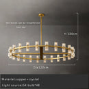 Ljojo Luxury Gold Chandeliers for Living Room in America with Glass Crystals and LED Lighting