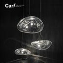 Italian Lotus Leaf Glass Pendant Lighting Fixture for Artistic Home Decor by Ljojo