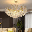 LED Luxury Gold Large Ceiling Chandelier for Living Room by Ljojo