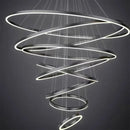 Large Chandelier Light Modern Luxury Staircase by Ljojo