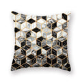 Ljojo Luxury Gold Black Geometric Marble Stripe Pillowcase