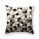 Ljojo Luxury Gold Black Geometric Marble Stripe Pillowcase