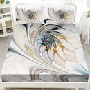 Ljojo Marble Swirl Single Bed Fitted Sheet: Soft, Comfortable Polyester, Machine Washable