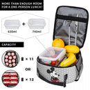 Ljojo Mickey Mouse Lunch Bag: Insulated, Portable, Ideal for Boys, Kids, School, Picnic