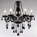 French American Black Crystal Candle Chandelier for Living Room by Ljojo - Elegant Home Decor Lighting