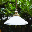 Nordic Japan LED Ceiling Chandelier Lamp Design White Ceramic Brass Pendant Light - Ljojo