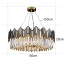 Ljojo Luxury Crystal Chandelier, Modern Bedroom Pendant Light, Elegant Indoor Lighting