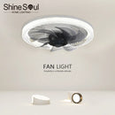 Ljojo LED Fan Light E27 Dimmable Silent 4-Speed Strong Winds Ceiling Fan Light