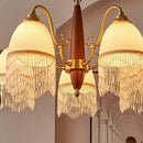 SANDYHA Modern LED Pendant Lights with Copper Tassel - Stylish Nordic Retro Chandeliers by Ljojo