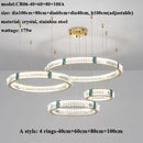 Ljojo Modern Lustre Crystal Led Chandelier Dimmable Pendant Lamp for Living Dining Bedroom