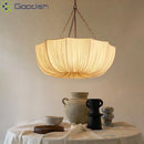 Ljojo Japanese Wicker Ratten Umbrella LED Pendant Light Chandelier for Home Decoration