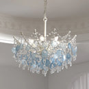 French Blue K9 Crystal Chandelier Pendant Light for Romantic Villa by Ljojo