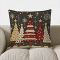 Ljojo Let It Snow Christmas Starry Tree Throw Pillow Cover
