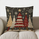 Ljojo Let It Snow Christmas Starry Tree Throw Pillow Cover