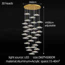 LED Lotus Leaf Design Staircase Chandelier - Modern, Long, Villa - Ljojo