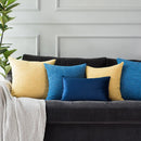 Blue Corduroy Cushion Cover 30x30cm - Ljojo Home Decor Pillowcase
