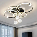 Gold Black White Starry Sky Ceiling Chandelier LED Pendant Lamp for Villa Bedroom by Ljojo