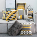 Geometric Embroidered Pillow Cover 45x45cm for Living Room by Ljojo