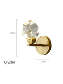 Gold Crystal LED Wall Lamp by Ljojo: Modern Luxury Sconce for Home Decor