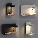 Ljojo LED Wall Lights with Switch, USB Charging, Bedroom Living Room Indoor Decor Lighting