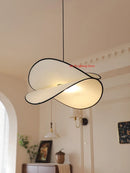 French Style Wabi Sabi Art Chandelier Fabric Potato Chip Lamp for Bedroom Living Room Ljojo
