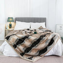 Ljojo Luxury Fox Fur Blanket: Plush Bed Plaid & Sofa Cover - Fluffy Decorative Home Throw