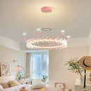 Ljojo Luxury Petals Crystal Chandelier for Living Room, Bedroom, and Restaurant