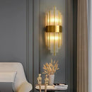 Ljojo LED Crystal Wall Lamps: Luxury Gold Wall Sconces for Home Art Decor & Bedside Lighting