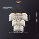 Ljojo Luxury Crystal Chandelier Pendant Lights for Living Dining Room