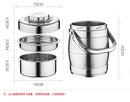 Ljojo 3-Layer Stainless Steel Insulated Bento Lunch Box - Large Capacity Pot