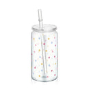 Ljojo 16oz Cherry Bow Plastic Cup with Straw Lid - Holiday Drinkware Gift
