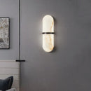 Ljojo LED Semicylinder Wall Light 12W - Imitation Marble Decor Sconce for Home Décor