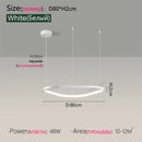 Ljojo Minimalist Aluminum Pendant Light Chandelier for Home Room Decoration