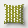 Army Green Geometric Printed Pillowcase by Ljojo for Living Room and Bedroom Decor