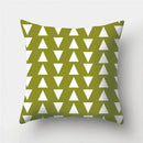 Army Green Geometric Printed Pillowcase by Ljojo for Living Room and Bedroom Decor