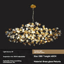Copper ceiling lamp, crystal bedroom lamp, grand dining chandelier - Ljojo brand