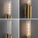 Copper Wall Lamp Modern Minimalist Nordic Indoor Lighting Glass Strip - Ljojo