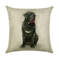 Cute Dog Watercolor Linen Cushion Cover 45*45cm - Ljojo