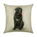 Cute Dog Watercolor Linen Cushion Cover 45*45cm - Ljojo