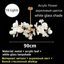 Luxury Ginkgo Leaf Circle LED Chandelier by Ljojo - French Designer Pendant Light Fixture