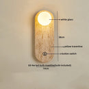 Japanese Wabi-Sabi Style Yellow Cave Stone LED Wall Lamp for Bedroom by Ljojo