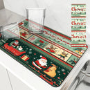 Christmas Santa Absorbent Drying Mat for Kitchen and Table Cup Drying Mats by Ljojo